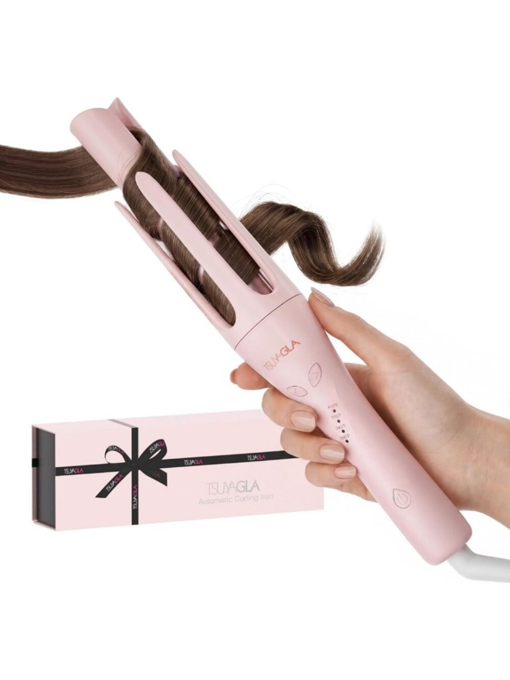Automatic Curling Iron with Long Barrel - Pro Hair Curler for Effortless Waves